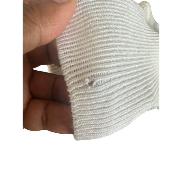 Izod Cardigan Men's Basic White Vintage Academia Preppy Button‎ Up Knit Medium - Picture 3 of 13